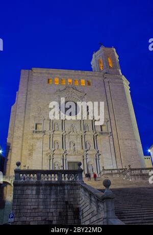 Cathédrale de Santa Maria, Gérone, Espagne Banque D'Images