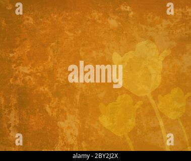 Grunge floral background avec l'espace pour le texte Banque D'Images