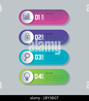 modèle d'infographie avec concept d'icônes métier Illustration de Vecteur