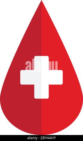 symbole de vecteur noir de l'icône de sang Illustration de Vecteur