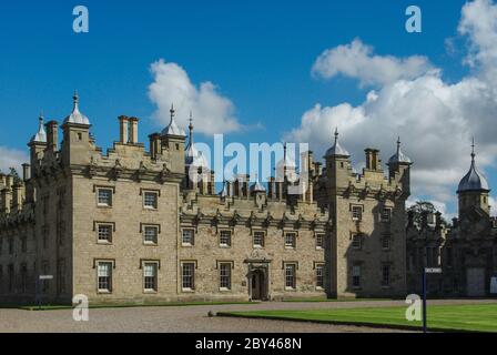 Floors Castle le plus grand château habité d'Écosse et abrite le 11ème duc de Roxburghe. Banque D'Images