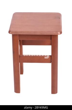 Tabouret simple en bois Banque D'Images