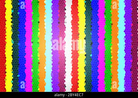 Le fond coloré mosaïque conception de petites boîtes non-formées est disposé en bande verticale . Banque D'Images