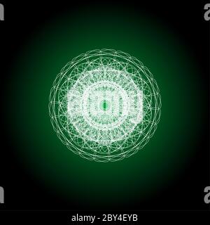 Mandala guiiloche éléments spirographiques pour modèles de conception filigranes de certificats, bons, billets de banque, cartes et invitations Banque D'Images