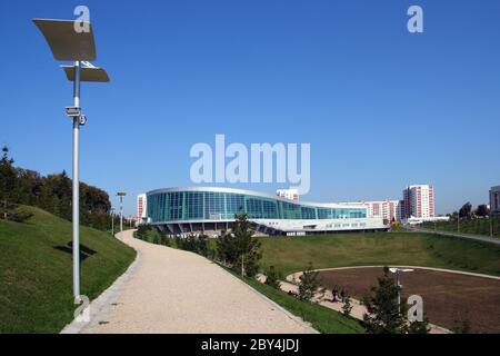 Vue sur le congrès-hall en Ufa Russie Banque D'Images