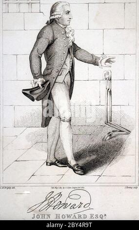 JOHN HOWARD (1726-1790) Anglais et philanthrope réformateur prison Banque D'Images