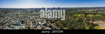 Vue panoramique aérienne de la ville d'Adélaïde, Australie méridionale Banque D'Images