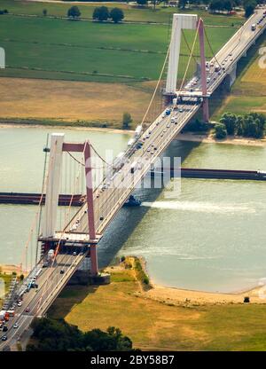 Rénovation du pont sur le Rhin B220 à Emmerich, 01.08.2019, vue aérienne, Allemagne, Rhénanie-du-Nord-Westphalie, Basse-Rhin, Emmerich am Rhein Banque D'Images