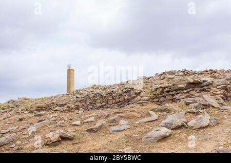 Hornachuelos, oppidum romain-républicain pendant le 2ème siècle avant notre ère. Site archéologique, Ribera del Fresno, Espagne Banque D'Images