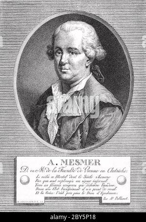 FRANZ MESMER (1734-1815) médecin et astronome allemand qui a formé l'idée du magnétisme animal Banque D'Images