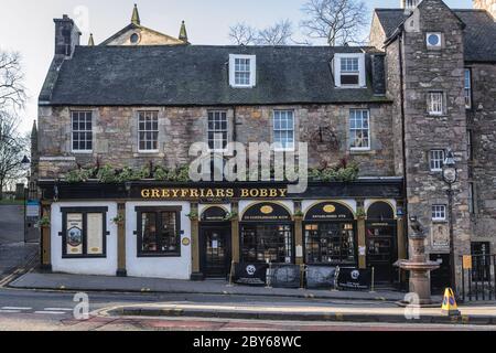 Pub Bobby de Greyfriars sur Candlemaker Row à Édimbourg, la capitale de l'Écosse, une partie du Royaume-Uni Banque D'Images