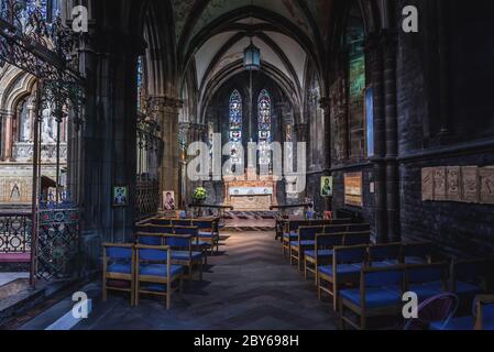 Côté chapelle de la cathédrale Église de Saint Mary la Vierge de l'Église épiscopale écossaise à Édimbourg, capitale de l'Écosse, partie du Royaume-Uni Banque D'Images