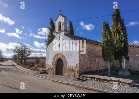 Ermita de San Roque - petite chapelle de Penalba de San Esteban commune de San Esteban de Gormaz, province de Soria en Espagne Banque D'Images