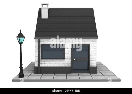 Petite maison maison maison maison construction 3D illustration Banque D'Images