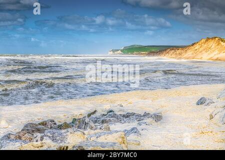 Plage de Wissant, France, hauts de France Banque D'Images