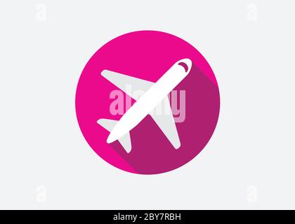 Avion ou avion icône avion plat minimaliste silhouette vectorielle Illustration de Vecteur