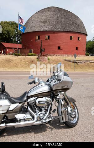 Etats-Unis, Midwest, Oklahoma, route 66, Arcadia Round Barn Banque D'Images