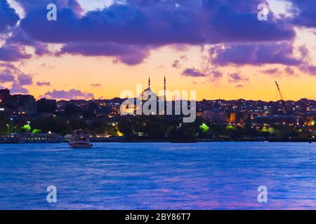 Istanbul Turquie coucher du soleil Banque D'Images