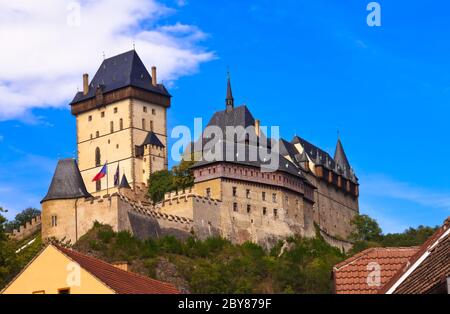 Château Karlstejn en République Tchèque Banque D'Images