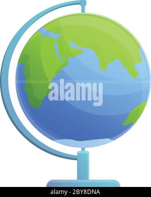 Icône de globe cadastral. Dessin animé de l'icône vectorielle cadastrale du globe pour la conception de sites Web isolée sur fond blanc Illustration de Vecteur