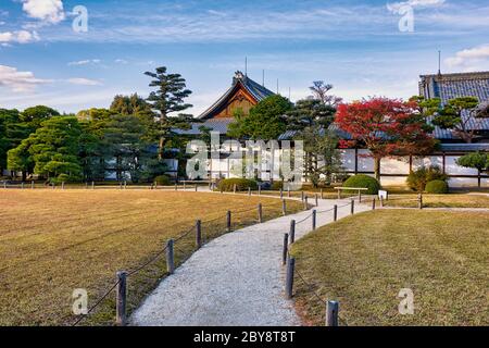 Château de Nijo la résidence japonaise Shogun dans la vieille capitale du Japon de Kyoto Banque D'Images