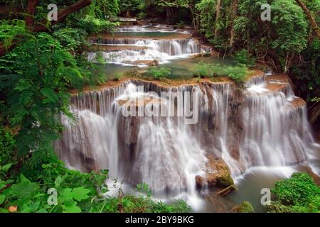 Cascade de Huay Mae Khamin Banque D'Images