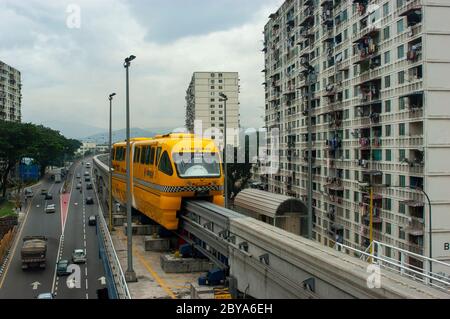 Le monorail de Kuala Lumpur fait partie du système de transport en commun intégré de la vallée de Klang en Malaisie Banque D'Images