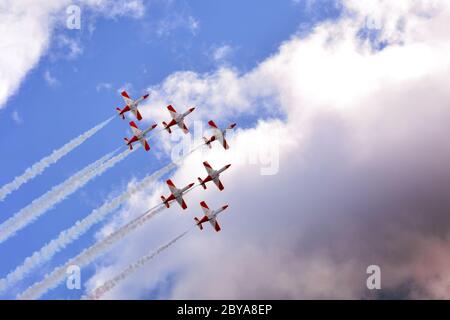 Équipe de démonstration de vol de l'Armée de l'Air espagnole Banque D'Images