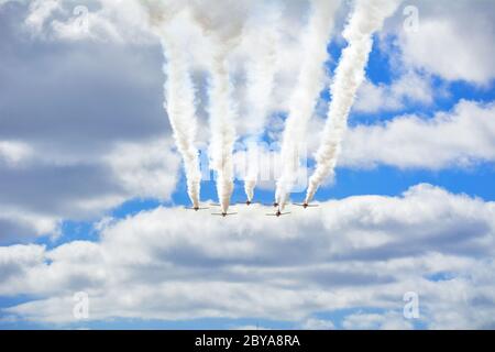 Équipe de démonstration de vol de l'Armée de l'Air espagnole Banque D'Images