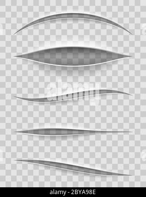 des coupes de papier réalistes avec un couteau avec un fond transparent pour l'illustration vectorielle de conception isolée sur l'arrière-plan Illustration de Vecteur