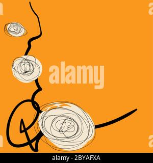 Carte vectorielle abstraite moderne à motif fleurs de cerisier. 10 eps Illustration de Vecteur