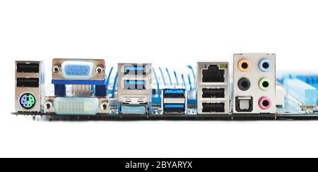 Les ports de la carte mère Banque D'Images
