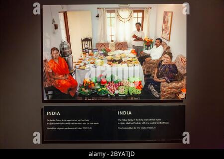 La gestion alimentaire dans l'exposition d'images à Amsterdam, pays-Bas Banque D'Images