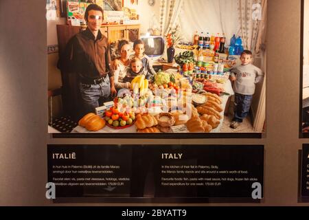 La gestion alimentaire dans l'exposition d'images à Amsterdam, pays-Bas Banque D'Images