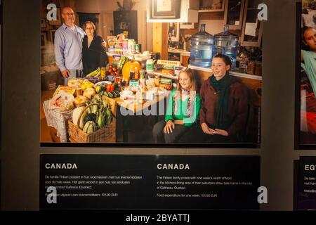 La gestion alimentaire dans l'exposition d'images à Amsterdam, pays-Bas Banque D'Images