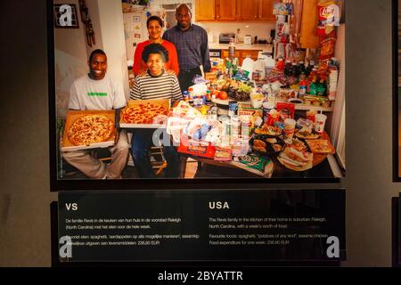 La gestion alimentaire dans l'exposition d'images à Amsterdam, pays-Bas Banque D'Images