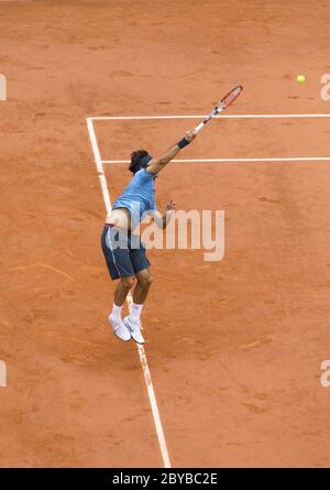 Roger Federer, Roland Garros Banque D'Images