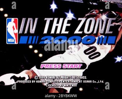 NBA dans la zone 2000 - Nintendo 64 Videogame - usage éditorial seulement Banque D'Images