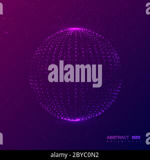 Sphère de particules de globe abstraites. Illustration de Vecteur