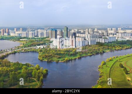 Moscou, Russie - vue aérienne Banque D'Images