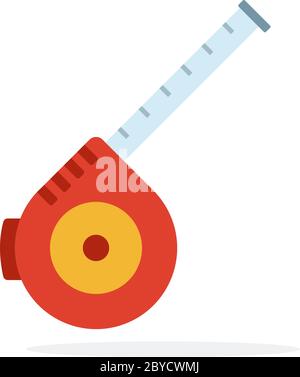 Ruban de mesure vecteur icône plate isolé Illustration de Vecteur