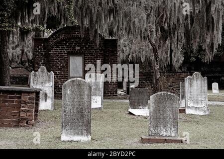 Colonial Park Cemetery, Savannah, Georgia, USA Banque D'Images