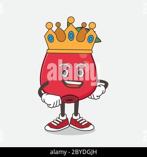 Illustration de la mascotte de la bande dessinée Rose Hip fruit stylisée du personnage King sur la mascotte de la bande dessinée Illustration de Vecteur