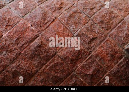 Motif de mur décoratif en pierre. Connexion en béton. Banque D'Images