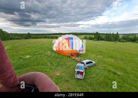 ballon qui se prépare au vol. Banque D'Images