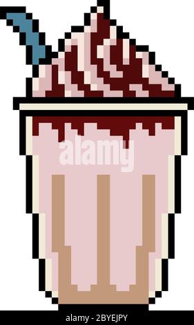 glace vector pixel art isolée Illustration de Vecteur