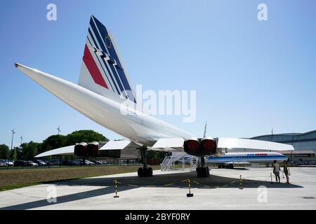 Une exposition de passagers aériens supersoniques Aerospatiale/bac Concorde 101 au Musée Aeroscopia.Blagnac.Toulouse.haute-Garonne.Occitanie.France Banque D'Images