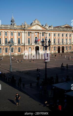 Capitole de Toulouse, l'hôtel de ville de Toulouse à la place du Capitole. Toulouse.haute-Garonne.Occitanie.France Banque D'Images