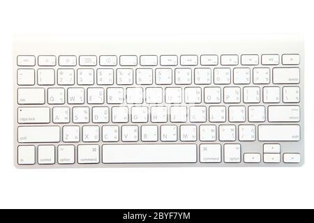 clavier blanc moderne Banque D'Images