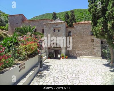 Monastère Evangelistria situé à Skiathos, l'une des îles grecques Sporades Banque D'Images